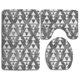 thumbnail image 1 of ABPHQTO Figura geométrica Juego de alfombras de baño de 3 piezas Alfombra de baño Alfombra de contorno y tapa de inodoro, 1 of 2