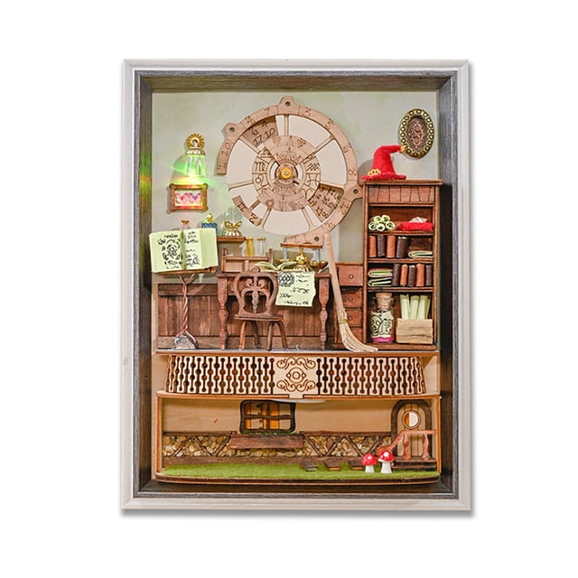 de bricolaje en miniatura, rompecabezas 3D para decoración del hogar, muebles artesanales, miniluces de madera, para adultos Salvador Casa de muñecas artesanal