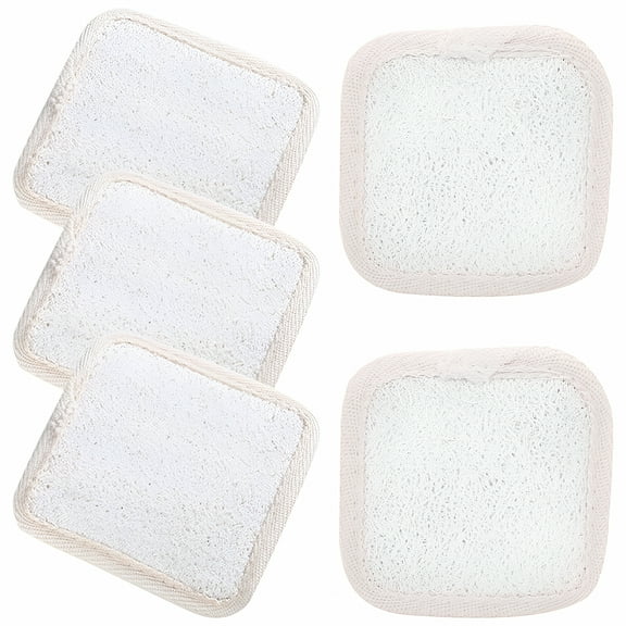 ACDANC Loofah Shower Rub Bath Sponge for Women Face Exfoliator Body Scrubber Pad 5 Pcs