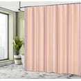 thumbnail image 4 of Ambesonne Stripes Shower Curtain, Abstract Palette Lines Art, 69"Wx84"L, Peach Fuchsia, 4 of 4