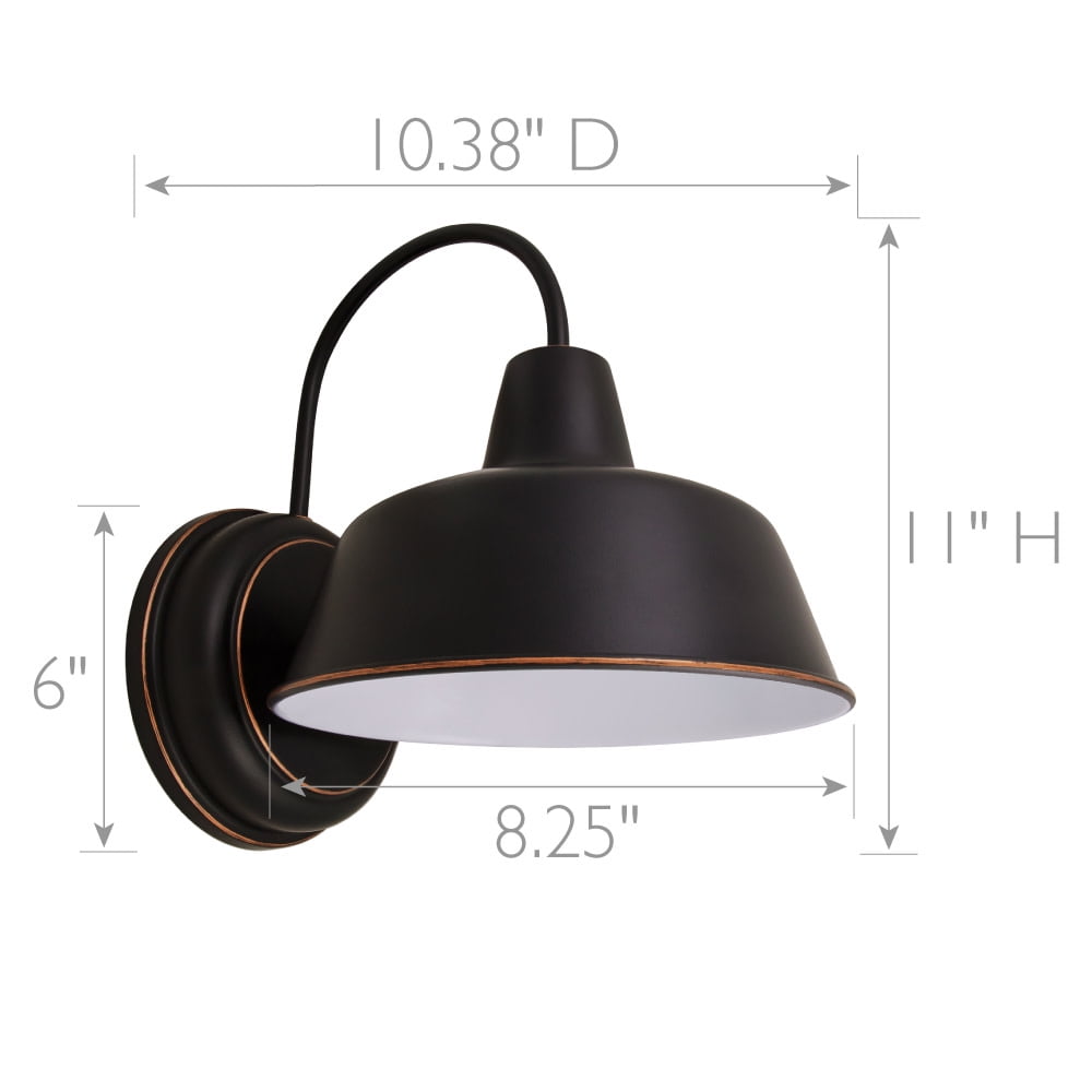 Design House Mason 8.38" Integrated LED Indoor/Outdoor Wall Mount Light, Oil Rubbed Bronze