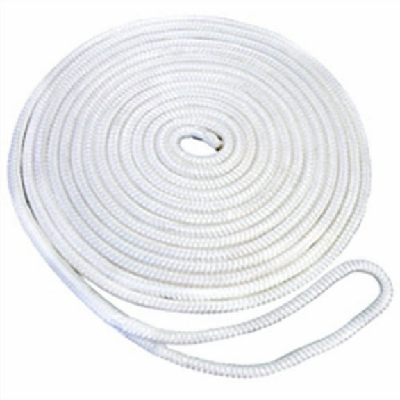 CWC Double Braid Nylon Dock Line - 5/8" x 35 ft., White