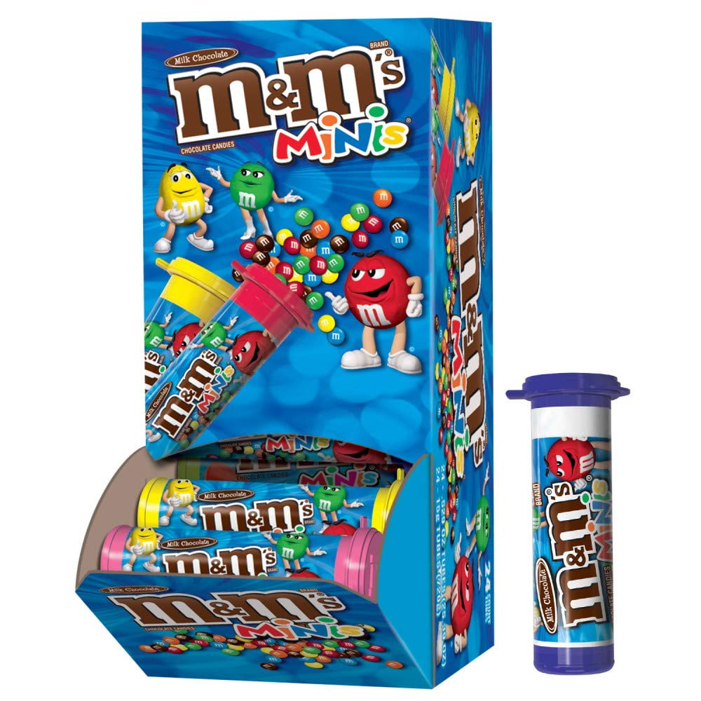 M&MS MINIS Milk Chocolate Candy, 1.08Ounce Tubes (Pack of 24