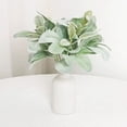 thumbnail image 4 of 1 PCS Artificial Flocked Lambs Ear Stem, Faux Greenery Flocked Lambs Ear Branch, Greenery Leaf Flower Spray, Lamb's Ear Branch for Home Wedding DIY Floral Arrangement, 10.2", 4 of 9