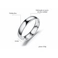 thumbnail image 2 of Anillo De Pareja De Titanio Liso De Acero Inoxidable Simple Xtellar plateado, 2 of 4