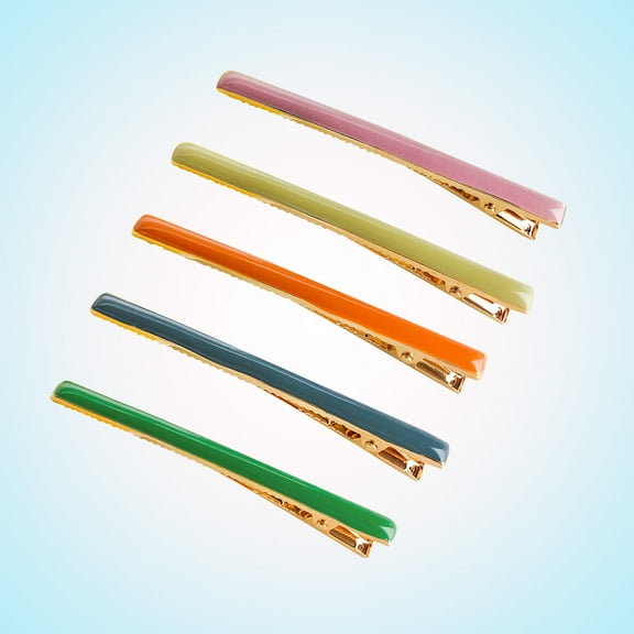LOLIPPYY Set of 5 Alloy Hair Clips and Bobby Pins for Women, Assorted Colors, Stylish Hair Accessories