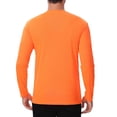 thumbnail image 5 of Zfeel High Visibility Long Sleeve Work T-Shirt for Men, Hi Vis Work Safety Shirts 100% Polyester Dry Fit Crew Neck Tee Safety Neon Orange Color, L Size, 5 of 5