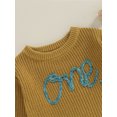 thumbnail image 5 of Bagilaanoe Newborn Baby Boys Girl Knitted Romper Sweater Long Sleeve Bodysuits Letter Embroidered Pullover 9M 12M 18M Infant Warm Jumpers Tops Fall Loose Knitwear, 5 of 9