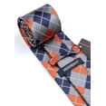 thumbnail image 6 of HISDERN Mens Ties Plaid Tie Pocket Square Set Classic Woven Formal Checkered Neckties & Handkerchief, 6 of 7