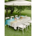 thumbnail image 4 of Outdoor Tablecloth with Umbrella Hole for Patio/Picnic/Party/Camping, Turquoise Summer Beach Coastal Waterproof Table Cloth Rectangle Table Cover Washable, Nautical Beige Seaside (54"x 80"), 4 of 8