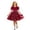 dress 7Red3, variant on HAYIMI Girls Dresses Pearl Short Sleeve Rose Floral Print Party Dress For Toddler Summer Casual Wear Holiday Sundress