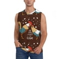 thumbnail image 1 of Fotbe Rooster And Chicken Men's Camiseta sin Mangas Estampada para Hombres, Playera Casual para Gimnasio, Entrenamiento, Playa-Medium, 1 of 7