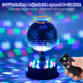 thumbnail image 3 of Rotating 5in Disco Ball Party Lights with Remote, 6-12RPM Adjustable Disco Ball,18 LEDs DJ Light,Hanging and Table 2 Use, 3 of 8