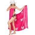 thumbnail image 4 of HAPPY BAY Women's Beachwear Summer Bikini Wraps Beach Wrap Sarong Swimwear Swim Cover up Skirt Bathing suit Pareo Coverups for Women One Size Fuscia, Butterfly, 4 of 5