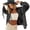 AA-Black, variant on Sequin Fringe Jacket for Women Open Front Loose Collared Blouse Long Sleeve Sparkle Going Out Party Shirts Gold Free Size