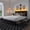 Black Velvet, variant on Novilla Queen Bed Frame with Headboard, Queen Bed Frame with Drawers, Queen Bed Frame with LED Lights, Charging Station and Adjustable Headboard, No Box Spring Needed, Black Velvet