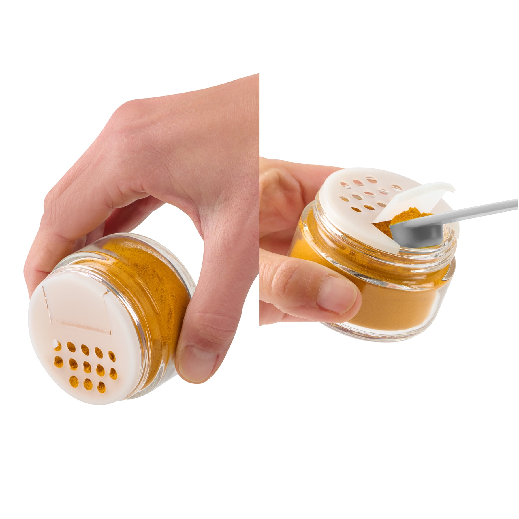 TRUDEAU™ STAK™ Rotating Seasoning Station, Spice Rack,  12 Glass Bottles, 12 Must-Have Spices Included