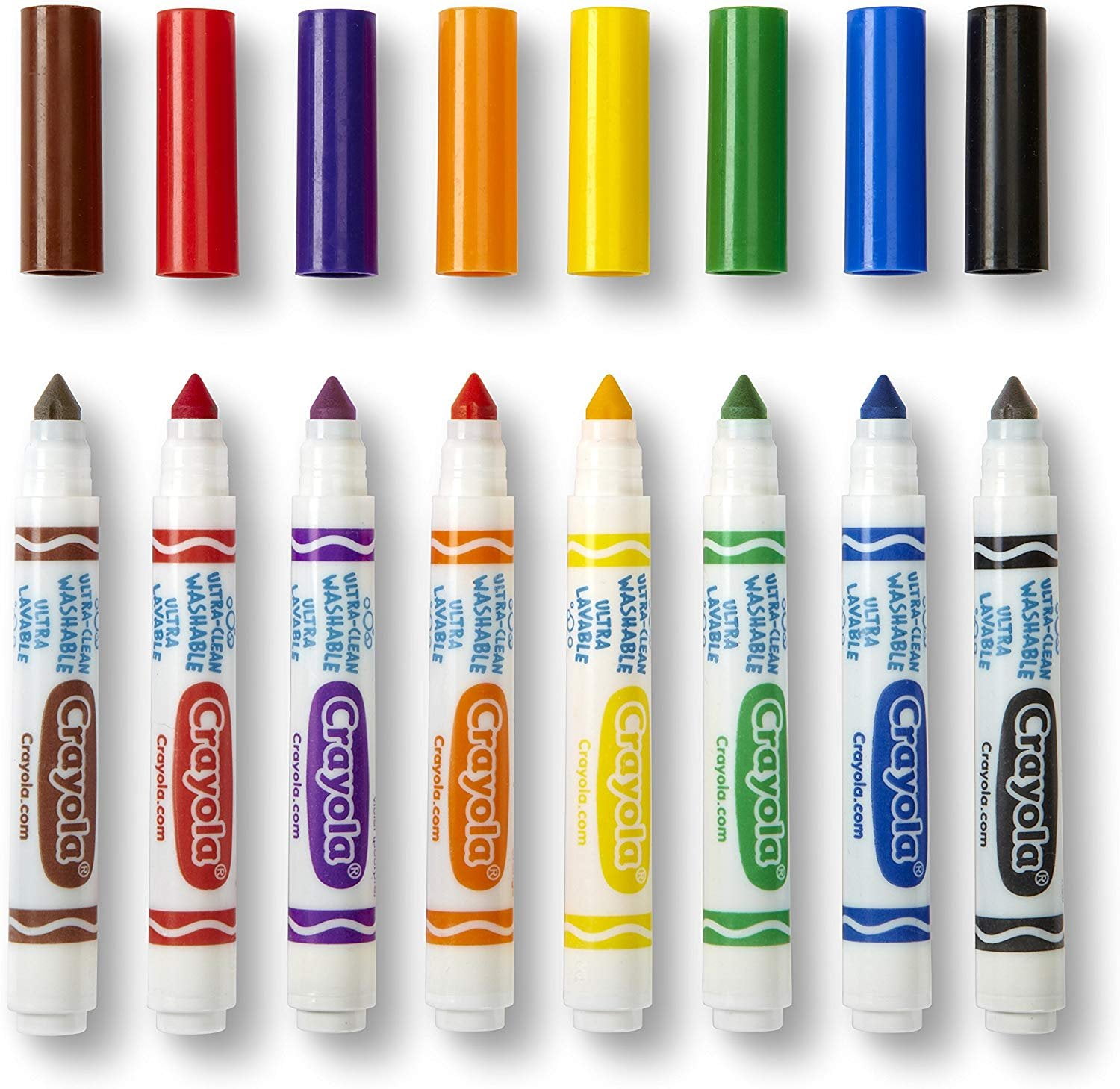 Crayola 58-7813 Washable Markers, Fine Point, Classic Colors, 12