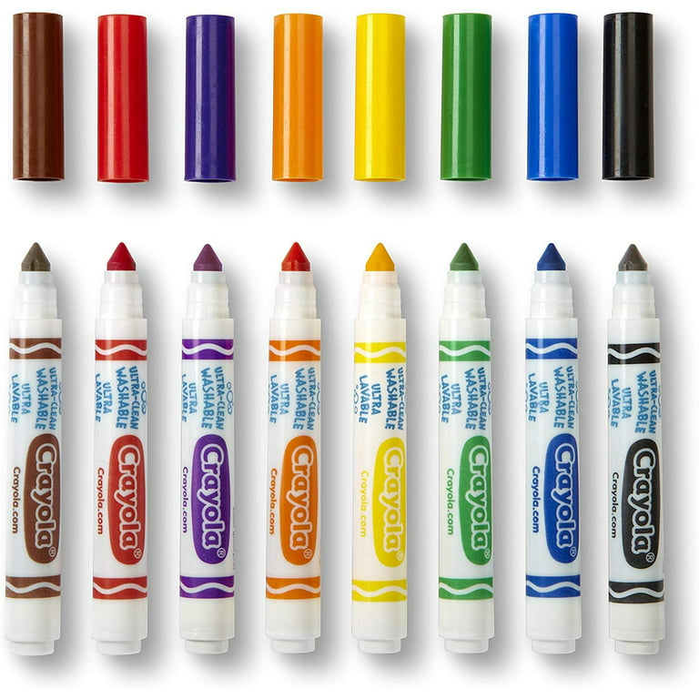 Crayola Washable Markers, Broad Point, Classic Colors, 8/Pack 58