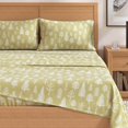 thumbnail image 2 of Linery & Co.  Winter Turkish Cotton Double-Brushed Flannel Bed Sheet Set Winter Forest - Sage/Red Twin Flannel Graphic Print Cabin & Lodge, Casual, 2 of 5