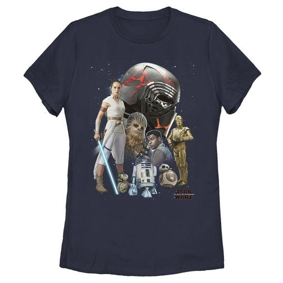 Women's Star Wars: The Rise of Skywalker Sith Villain Trooper  Graphic Tee Navy Blue Medium