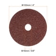 thumbnail image 2 of Uxcell 25pcs 24 Grit Aluminum Oxide Resin Fiber Discs 4"x5/8" Sanding Grinding Discs for Angle Grinding Machine, 2 of 6