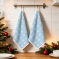 thumbnail image 5 of Tyidzon 2 Pcs Christmas Snowflake Hand Towels, 15.7 x 23.6 in Towels for Kitchen and Bathroom, Blue, 5 of 6