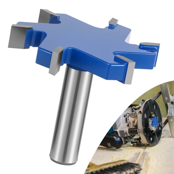 Flattening Router Bit 6 Flute Surfacing Router Bit Efficient Slab Flattening Router Bit Multifunctional Planing Router Bit for Solid Wood Density Board Laminate