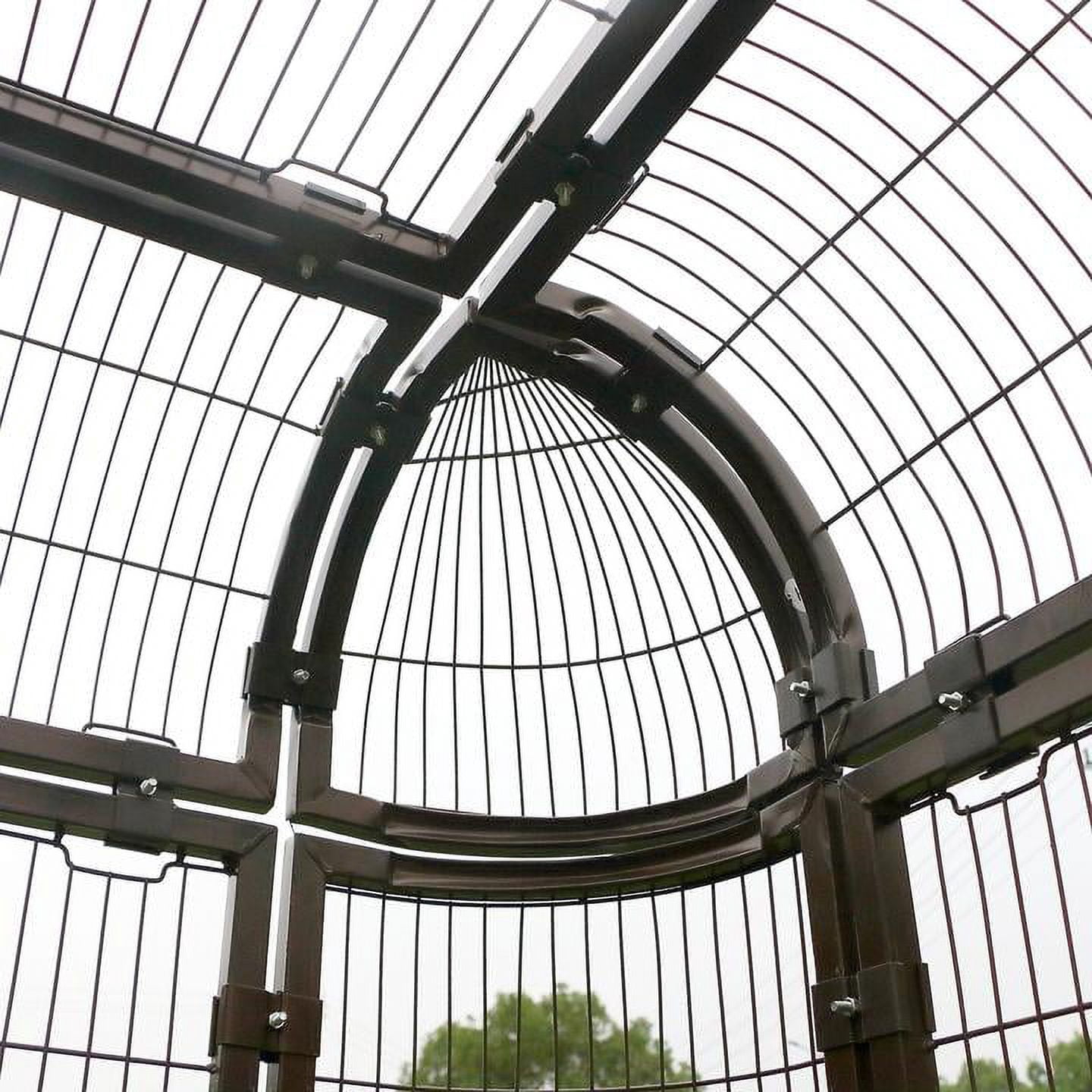 Walk in Iron Aviary Large Bird Cage Heavy Duty Pet Parrots Poultry House Brown