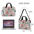 thumbnail image 3 of 16" Laptop Briefcase for Work Travel Laptop Shoulder Bag Carrying Handbag Laptop Case Coral Floral Print, 3 of 8