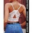 thumbnail image 2 of Avidlove Lace Bralette for Women Sexy Camisoles Crop Tops High Neck Racerback Double-Layered Lingerie, 2 of 6