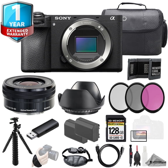 Sony a6700   16-50mm f/3.5-5.6 Lens 128GB   Ext Bat  1Yr Warranty- Kit (International Version)