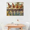 thumbnail image 2 of Awypu Farmhouse Chicken Decor Wall Art Farm Rooster Chicken Pictures Canvas Print Rustic Painting Modern Home Framed Artwork For Bathroom Bedroom Kitchen, 2 of 6