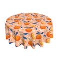 thumbnail image 2 of XMXT Waterproof Table Cloth, Juicy Orange Print Polyester Round Tablecloth for Dining Party Decor, 60 inches, 2 of 8