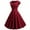 Wine, variant on Scyoekwg Dresses for Women Summer V Neck Full Swing Dress Casual Fashion Short Sleve Dresses Plus Size Dress Loose Solid Color Swing Dresses Black L