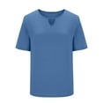 thumbnail image 7 of ICHUANYI Womens Plus Size Tops 3/4 Length Sleeve Shirts Crewneck Dressy Casual Blouses Trendy Keyhole Tunic Top, 7 of 7