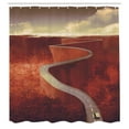 thumbnail image 3 of Ambesonne Fantasy Art Shower Curtain, Windy Road Clouds, 69"Wx75"L, Dark Orange Cream, 3 of 5