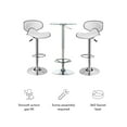 thumbnail image 7 of Agnes 3-Piece Metal and Glass Pub Table Set, White Faux Leather, 7 of 7