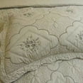 thumbnail image 4 of 3 Piece Floral Embroidered Quilted Bedspread Set Queen/King Size,All Seasons Lightweight Bed Set Scallop Edges Covetlet with Pillow Sham, 4 of 6