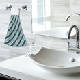 thumbnail image 5 of Yayeee Kitchen Hanging Hand Towels Set of 2 with Loop Bathroom Absorbent Tie Towel, Green Stripes Pattern, 5 of 7
