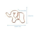thumbnail image 2 of Langgg 30Pcs Paper Clip Animal Envelope Clips Bookmark Pin Students Mini Novelty File For Business Stationery Supplies Elephant/Rose Gold, 2 of 9