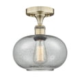 thumbnail image 3 of Innovations Lighting  Edison Gorham - 1 Light 10" Semi-Flush Mount Antique Brass/Charcoal, 3 of 5