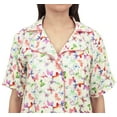 thumbnail image 5 of Bimba Print Women Short Sleeve Sleepshirt Button-Front Nightshirt - 8, 5 of 5