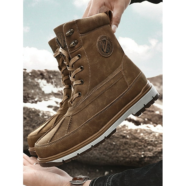 Brown lace up winter boots cheap