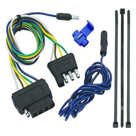 Tow Ready 20136 4-Flat to 5-Flat Connector Assembly, Black