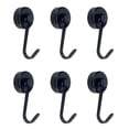thumbnail image 1 of Paquete de 6 ganchos magnéticos Sailing para nevera imán de neodimio fuerte 15 kg negro, 1 of 5