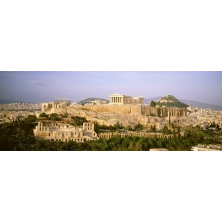 - High angle view of buildings in a city Acropolis Athens Greece Poster Print