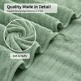 thumbnail image 3 of Jessy Home 4 Pack Light Green Stripe Large Bath Towels Set Oversized Bath Sheet Soft Towel Set, 3 of 8