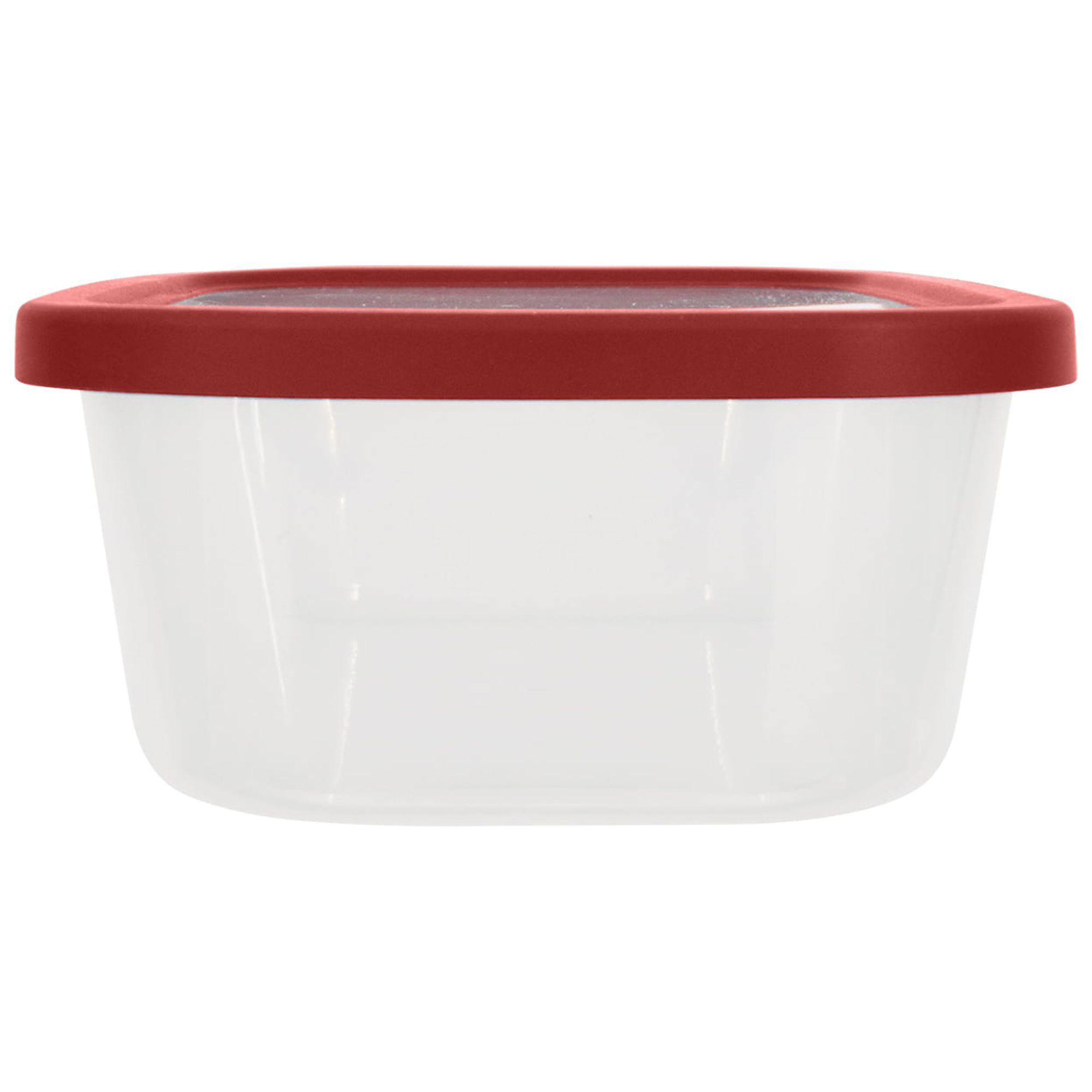 Mainstays Plastic Durable Food Storage Container Set, Red, 6pcs