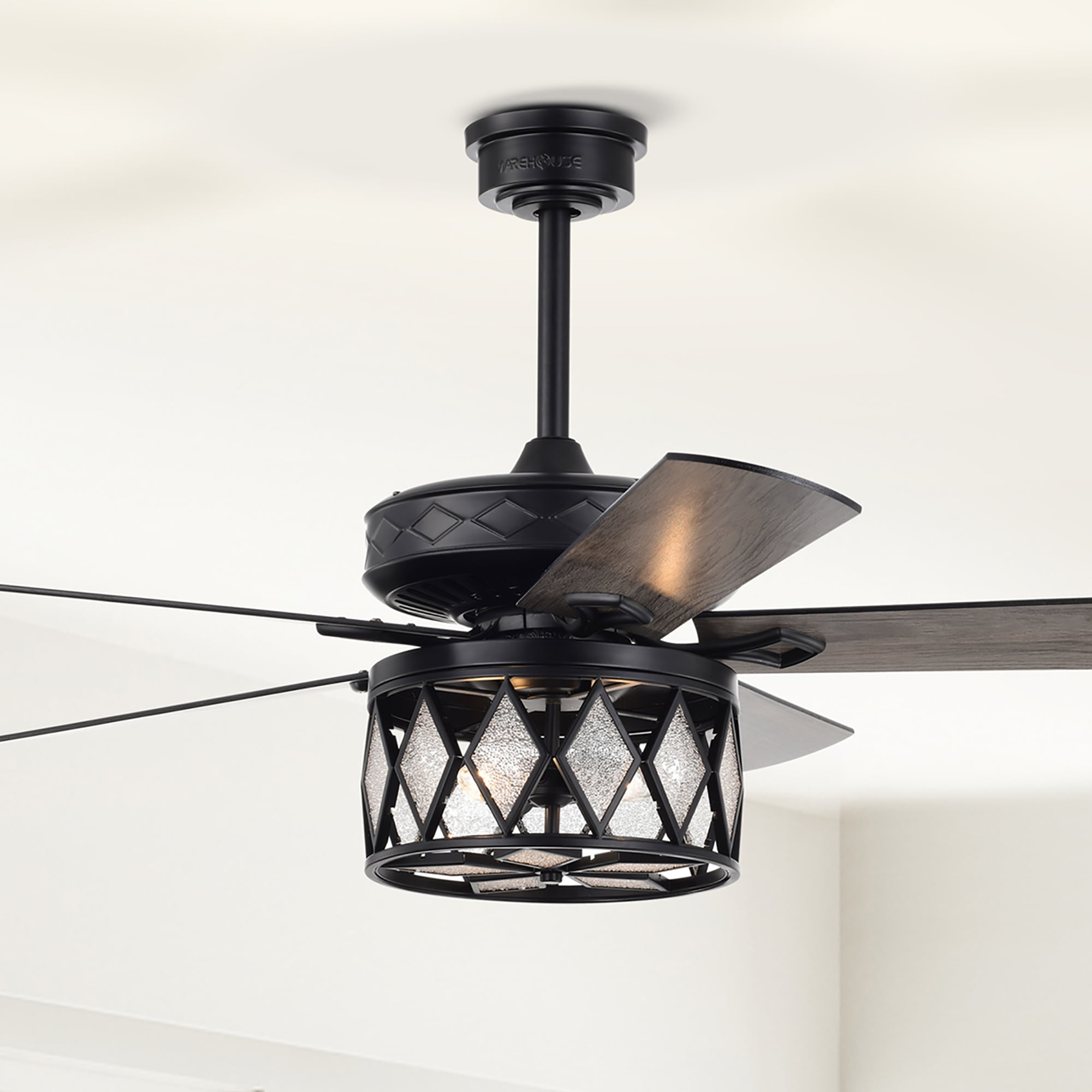 Warehouse of Tiffany Ti Fen Matte Black 52-inch 5 Blade Ceiling 